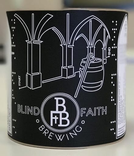 Blind Faith Brewing Embossed Labels