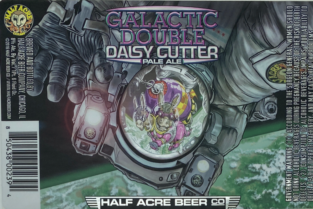 Galactic Double Daisy Cutter Pale Ale finished label.