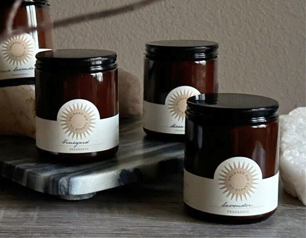 Columbine Label Candle Label